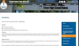 
							         Payroll - Huntington Beach Union High School District								  
							    
