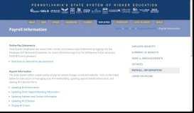 
							         Payroll Information | PA State System of Higher Education								  
							    