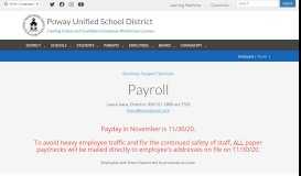 
							         Payroll Information - Poway Unified								  
							    