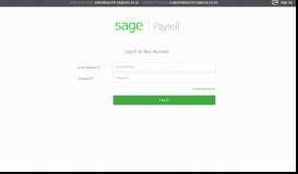 
							         Payroll Login - Sage								  
							    