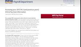 
							         Payroll » PayPortal - Mesa Public Schools								  
							    