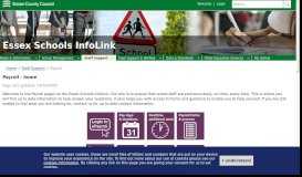 
							         Payroll - Payroll - home - Essex Schools InfoLink - Essex County Council								  
							    