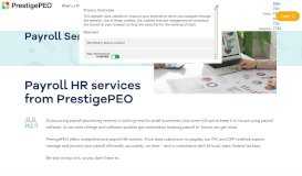 
							         Payroll | Prestige Employee Administrators								  
							    