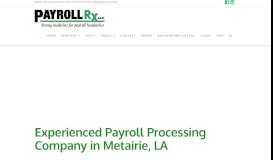 
							         Payroll Processing Company | Metairie, LA | Payroll Rx, LLC								  
							    