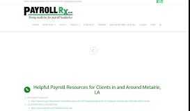 
							         Payroll Resources | Metairie, LA | Payroll Rx, LLC								  
							    