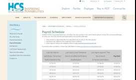 
							         Payroll Schedule - Horry County Schools								  
							    