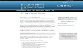 
							         Payroll Services Payroll Bureau 1st Choice Payroll								  
							    