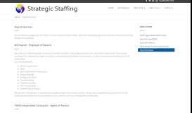 
							         Payroll Services - Strategic Staffing								  
							    