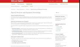 
							         Payroll Services – Wells Fargo Commercial								  
							    
