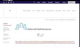 
							         Payroll / SIGN IN to Resources for Dallas ISD Staff Only								  
							    