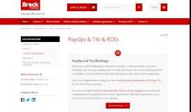 
							         Payslips & T4s & ROEs – Human Resources - Brock University								  
							    