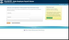 
							         Paystub RI - State Employee Payroll Viewer - RI.gov								  
							    