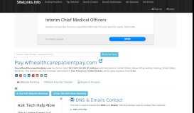 
							         Pay.wfhealthcarepatientpay.com | 64.79.171.56, Similar Webs ...								  
							    