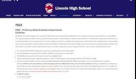 
							         PBGR | Lincoln High School								  
							    