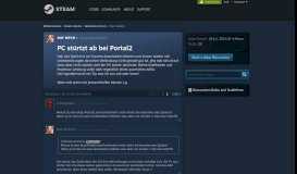 
							         PC stürtzt ab bei Portal2 :: Deutsches Forum - Steam Community								  
							    