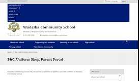 
							         P&C, Uniform Shop, Parent Portal - Wadalba Community School								  
							    