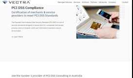 
							         PCI Compliance (PCI DSS) Australia | Vectra Corporation								  
							    