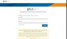 
							         PCI Consumer Portal: Login								  
							    