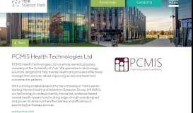 
							         PCMIS Health Technologies Ltd - York Science Park								  
							    