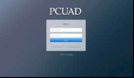 
							         PCUAD Portal - login								  
							    