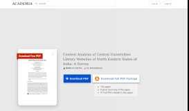 
							         (PDF) Content Analysis of Central Universities Library Websites of ...								  
							    