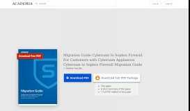 
							         (PDF) Migration Guide Cyberoam to Sophos Firewall For Customers ...								  
							    