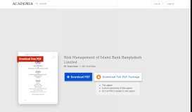 
							         (PDF) Risk Management of Islami Bank Bangladesh Limited | Tarikul ...								  
							    