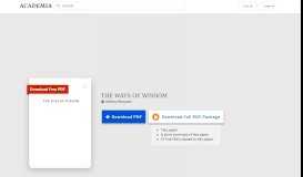 
							         (PDF) THE WAYS OF WISDOM | Anthony Mansueto - Academia.edu								  
							    