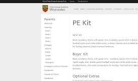 
							         PE Kit – Tudor Grange Academy Worcester								  
							    