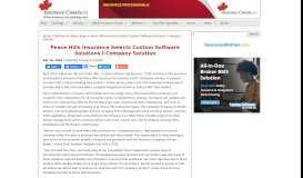 
							         Peace Hills Insurance Selects Custom Software Solutions I-Company ...								  
							    