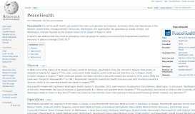 
							         PeaceHealth - Wikipedia								  
							    