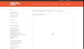 
							         Peak Motion Physical Therapy | Albuquerque, NM								  
							    