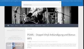 
							         PEARL – Doppel-Vinyl-Ankündigung und Bonus-MP3 | Das deutsche ...								  
							    