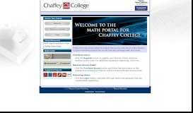 
							         Pearson Custom Publishing | Math Portal for Chaffey College								  
							    