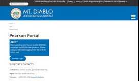 
							         Pearson Portal - Mt. Diablo Unified School District								  
							    