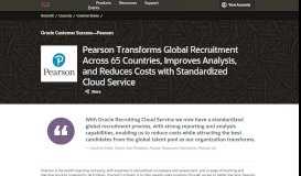 
							         Pearson Transforms Global Recruitment Across 65 Countries ... - Oracle								  
							    