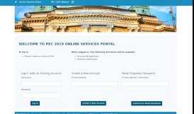 
							         PEC 2019 - Online Services Portal								  
							    