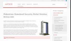
							         Pedestrian Homeland Security Portal Monitor, B5532-440 | ANTECH								  
							    
