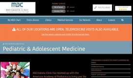 
							         Pediatric & Adolescent Medicine - Mid Dakota Clinic								  
							    