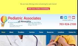 
							         Pediatric Associates of Alexandria, Pediatricians in Alexandria, Virginia								  
							    