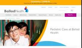 
							         Pediatric Care & Services in East TN & Southwest VA | Ballad Health								  
							    