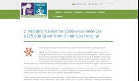
							         Pediatric Center for Excellence Receives $125,000 Grant from ...								  
							    
