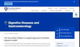 
							         Pediatric Gastroenterology - Penn State Children's Hospital								  
							    
