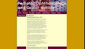
							         Pediatric Ophthalmology and Ocular Motility								  
							    