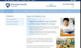 
							         Pediatric Unit - Penn State Health St. Joseph								  
							    