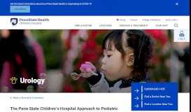 
							         Pediatric Urology - Penn State Children's Hospital								  
							    
