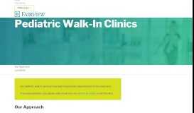 
							         Pediatric Walk-In Clinics - Fairview								  
							    