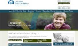 
							         Pediatrician Offices | Chicago IL | Lake Forest Pediatrics								  
							    