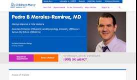 
							         Pedro B. Morales-Ramirez, MD | Find A Provider | Children's Mercy ...								  
							    