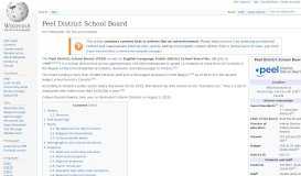 
							         Peel District School Board - Wikipedia								  
							    